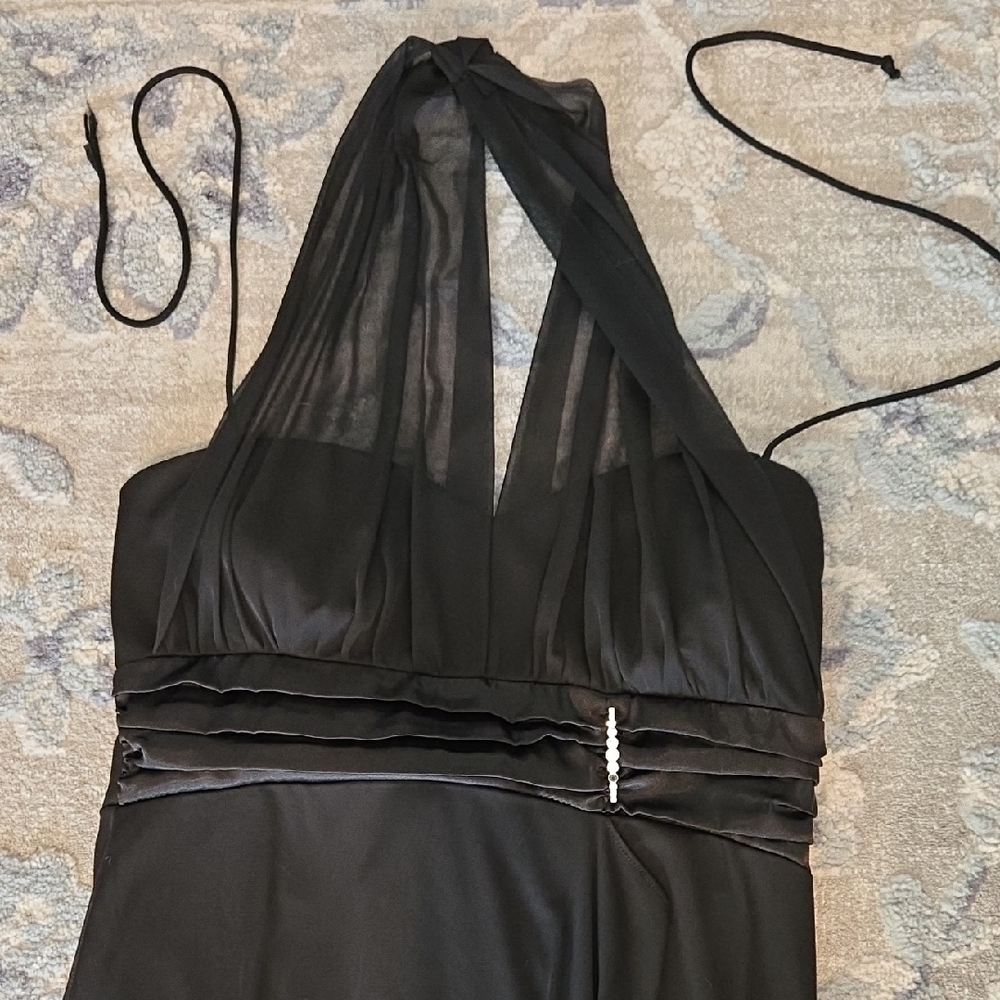 Blu Sage Black Halter Maxi Dress - Picture 2 of 8